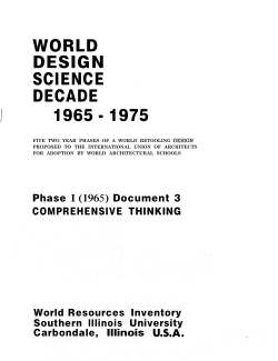 Phase I - Document 3 - The Buckminster Fuller Institute