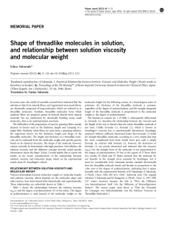 Shape of threadlike molecules in solution, and relationship between