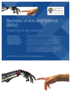 Bachelor of Arts and Science (BASc)