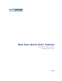 New User Quick Start Tutorial, Version 7.6