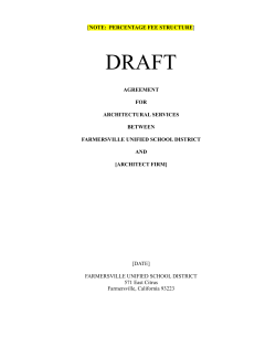 Agreement for Architectural Services