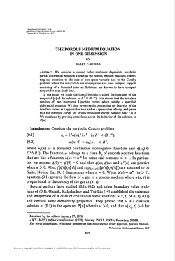 the porous medium equation in one dimension