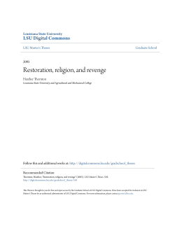 Restoration, religion, and revenge