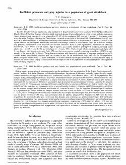 Inefficient predators and prey injuries in a population of giant
