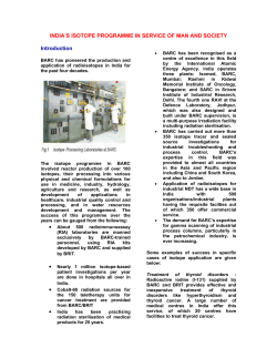 India`s isotope programme in service of man and society