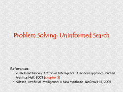 Problem Solving: Uninformed Search