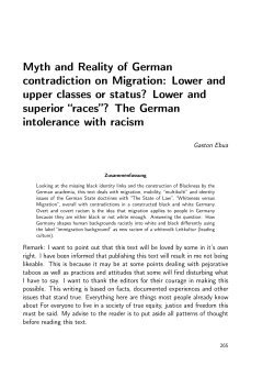 Myth and Reality of German contradiction on Migration : Lower and