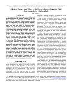 Effects of Conservation Tillage on Soil Organic Carbon