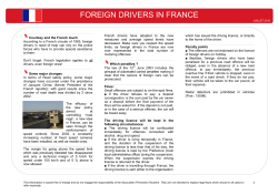 foreign drivers in france - Association Pr&eacute;vention Routi&egrave;re