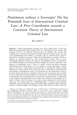 The Ius Puniendi Issue of International Criminal Law