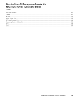 Genuine Eaton Airflex repair and service kits for