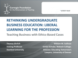 Rethinking Undergraduate Business Education