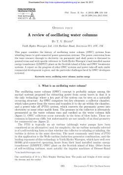 A review of oscillating water columns
