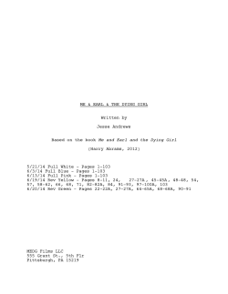 Me and Earl and the Dying Girl