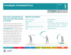 Investigate: Centripetal Force