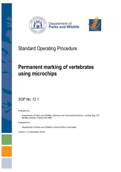 Permanent marking of vertebrates using microchips