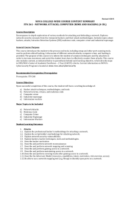 network attacks, computer crime and hacking