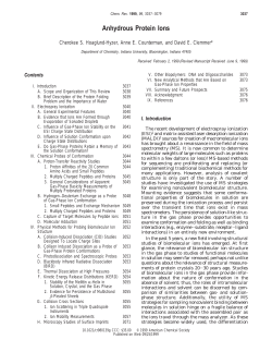 Anhydrous Protein Ions - Indiana University Bloomington