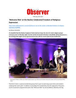 Mat` at the Nasher Celebrated Freedom of Religious Expression