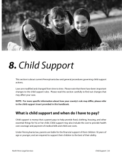 8. Child Support - North Penn Legal Services