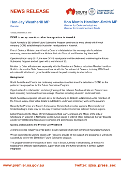 NEWS RELEASE - Techport Australia
