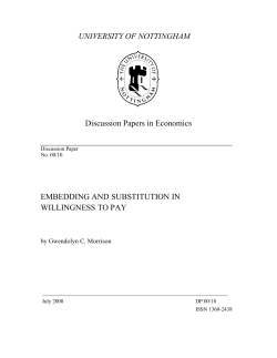 Embedding and Substitution in Willingness to Pay