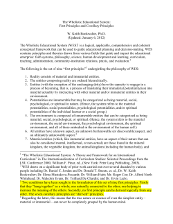 First Principles and Corollary Principles