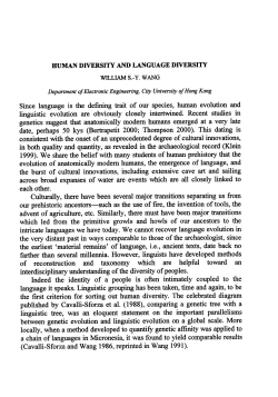 Since language is the derIDing trait of our species, human evolution