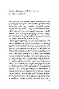 Readers, Realism, and Robert Cormier Sylvia Patterson Iskander