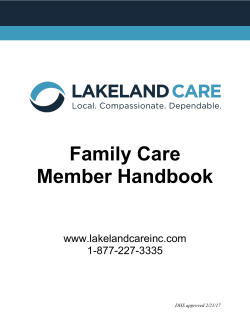 Member Handbook - Lakeland Care Inc.