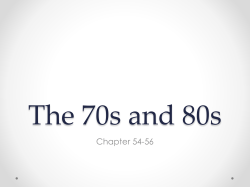 Chapters 54-55 The 70s