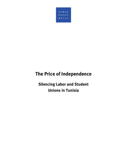 Silencing Labor and Student Unions in Tunisia