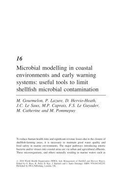 16 Microbial modelling in coastal environments and early warning