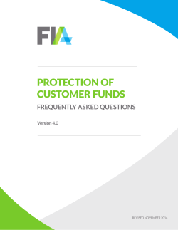 protection of customer funds