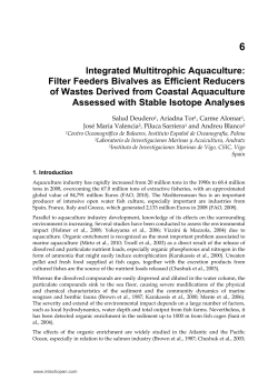 Integrated Multitrophic Aquaculture: Filter Feeders Bivalves as