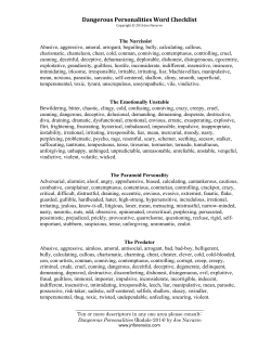 Dangerous Personalities