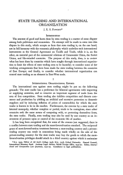 State Trading and International Organization