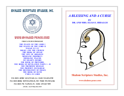 A BLESSING AND A CURSE - shalom