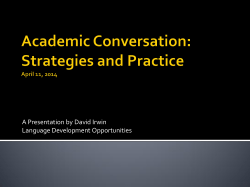 Academic Conversations