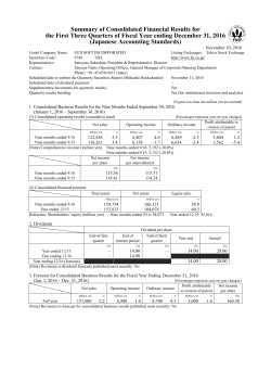 Q3 of the Fiscal Year Ending December 31, 2016