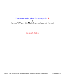 Exercise Solutions - Applied Electromagnetics/6e by Ulaby