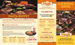 catering menu - PoK-e-Jo`s