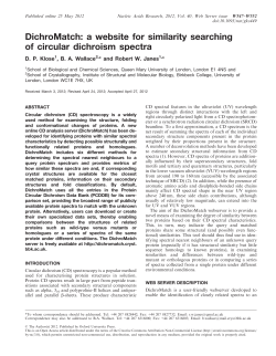 DichroMatch: a website for similarity searching of circular dichroism