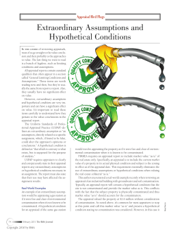 Extraordinary Assumptions and Hypothetical