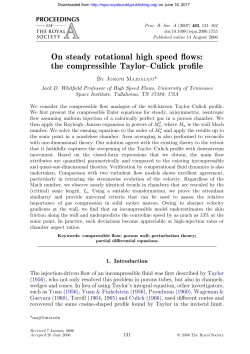 On steady rotational high speed flows: the compressible Taylor
