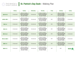 St. Patrick`s Day Dash&mdash;Walking Plan