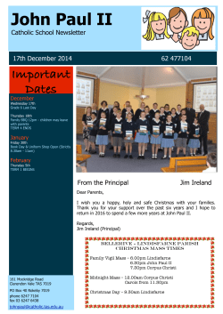 17th December 2014 - John Paul II Catholic School
