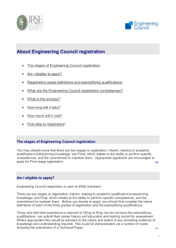 About Engineering Council registration