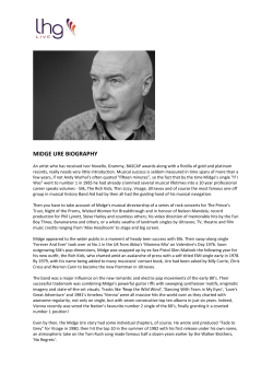 midge ure biography - Newton Abbot Racecourse