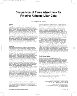 Comparison of Three Algorithms for Filtering Airborne Lidar